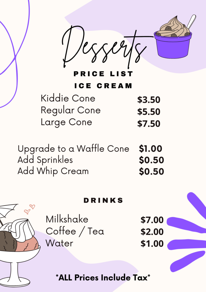 Hutchie's Menu 2026 - Ice Cream in Brantford - Page 1